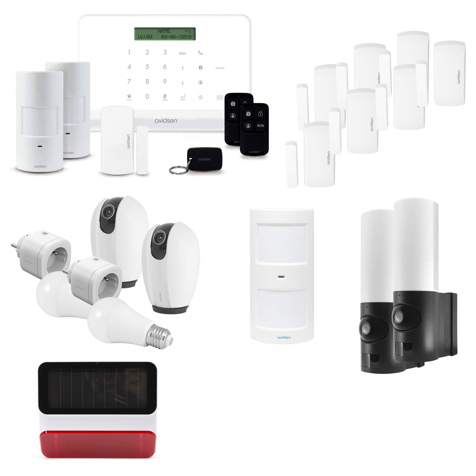 THOMSON Kit sécurité système d'alarme sans fil pour maison connectée 28  accessoires
