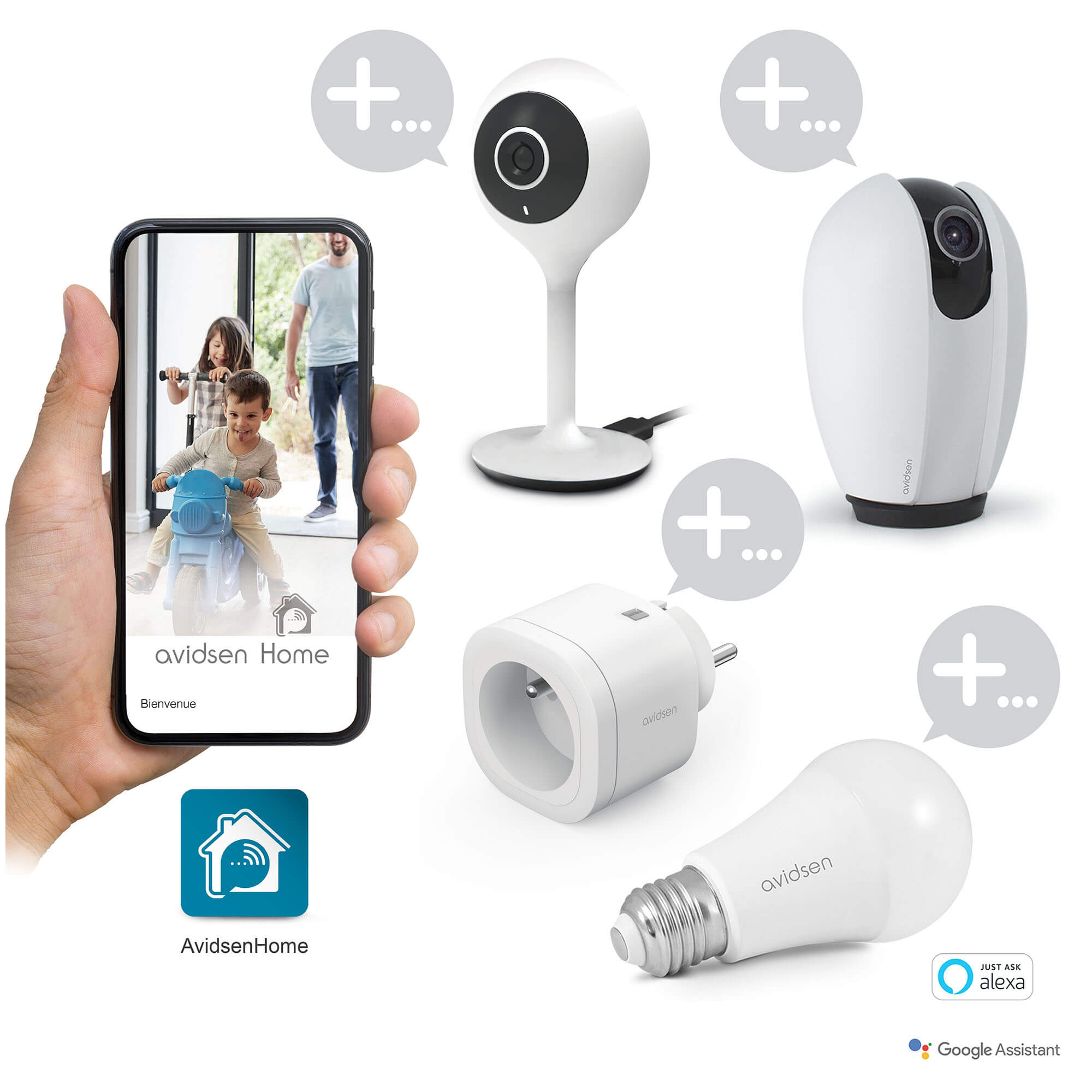 HomeCam Caméra intérieure connectée application Avidsen Home Maisonic