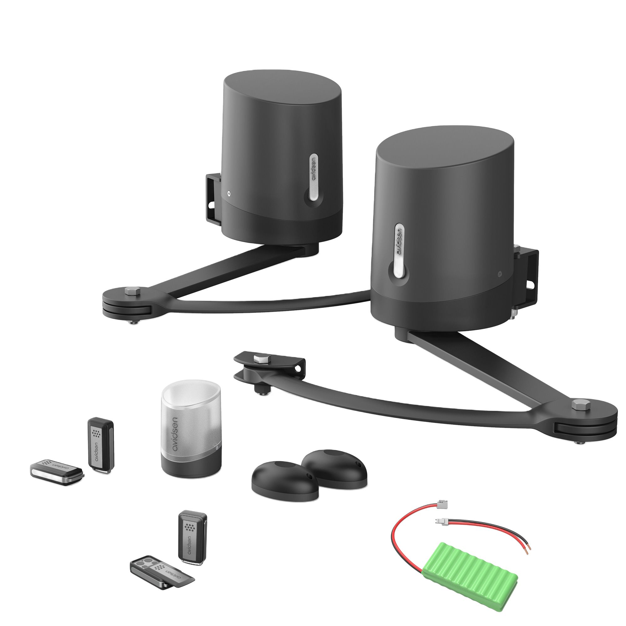 Avidsen Motorisation avec batterie pour portail à battants ORANE510 jusqu'à 5m et 500kg -